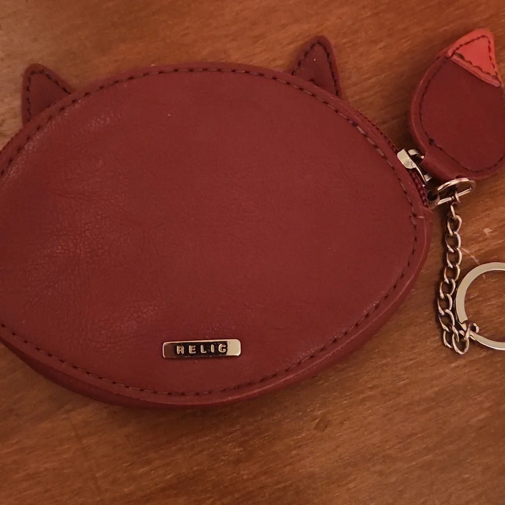 Reluc Fox-Shaped Kids Coin Purse - Brown, Orange and White - Picture 2 of 7